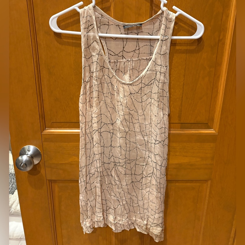 Eileen Fisher Women’s 100% Silk Sheer Tank Blouse Size Small